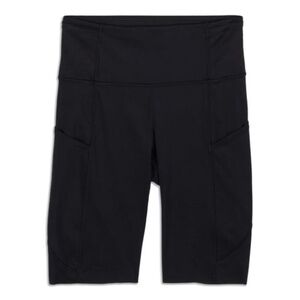 Lululemon Size 6 Fast and Free High Rise Biker Short 8" Black